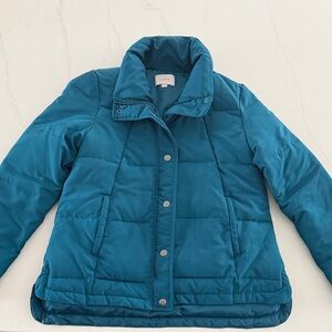 LOFT Women's Blue Puffer Jacket